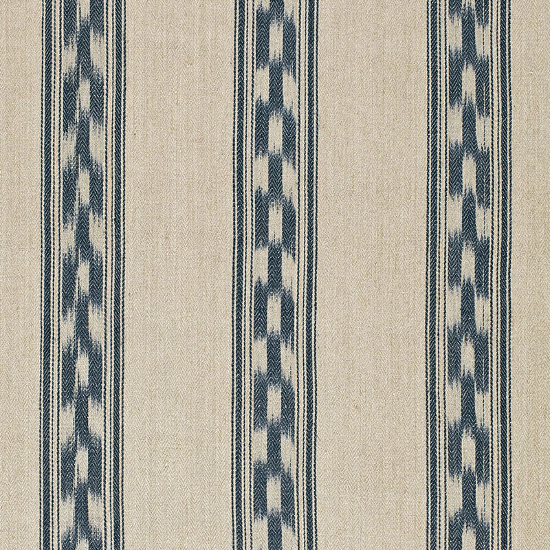 SCHUMACHER IKAT COLLECTION MOJAVE IKAT STRIPE PATTERN WOVENS,HIGH PERFORMANCE PATTERN WOVENS,HIGH PERFORMANCE INDIGO - 67511