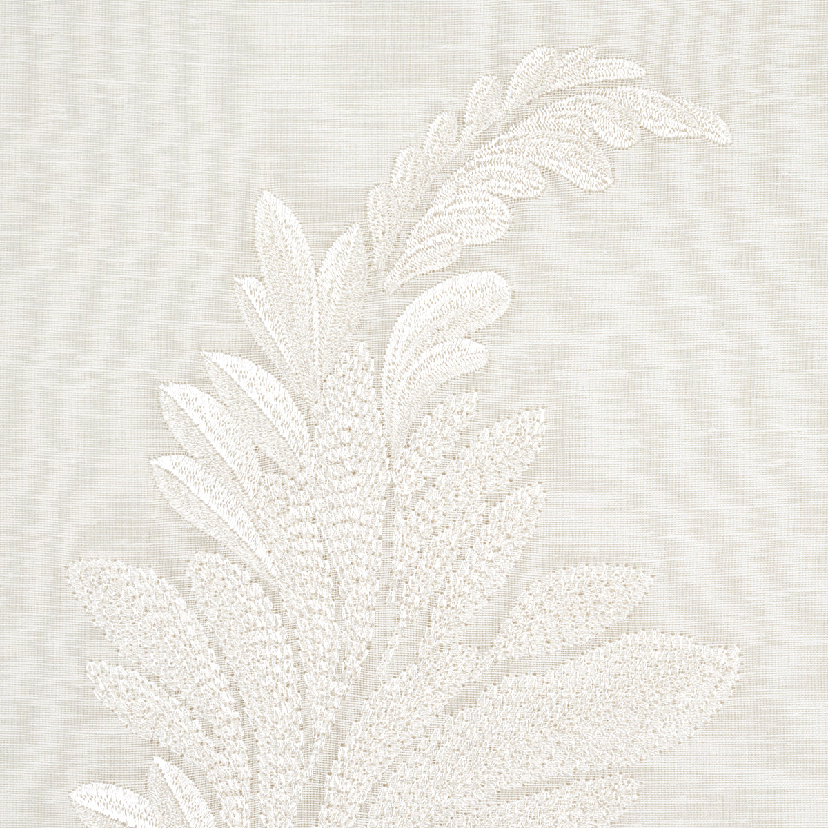SCHUMACHER ESSENTIALS: SHEERS & CASEMENTS CONTESSA EMBROIDERED SHEER EMBROIDERIES,SHEERS & CASEMENTS EMBROIDERIES,SHEERS & CASEMENTS IVORY - 67710