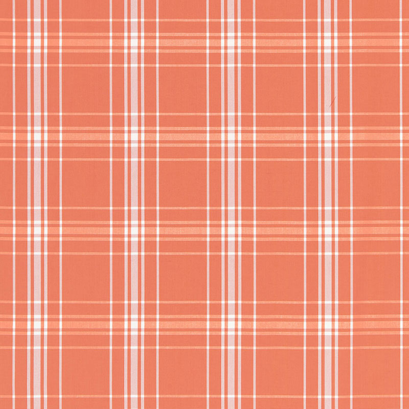 SCHUMACHER CALYPSO BELIZE PLAID PATTERN WOVENS PATTERN WOVENS ORANGE - 68093
