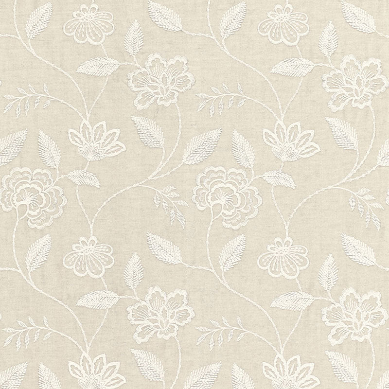 SCHUMACHER FABRIC CHROMA PENELOPE EMBROIDERY LINEN - 68761