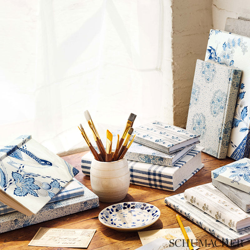 SCHUMACHER COUNTRY CHIC IMOGEN PATTERN WOVENS PATTERN WOVENS BLEU - 69153