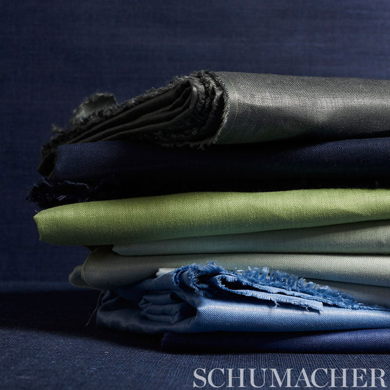 SCHUMACHER PERFECT BASICS: LINEN LANGE GLAZED LINEN PLAINS PLAINS AQUAMARINE - 69351