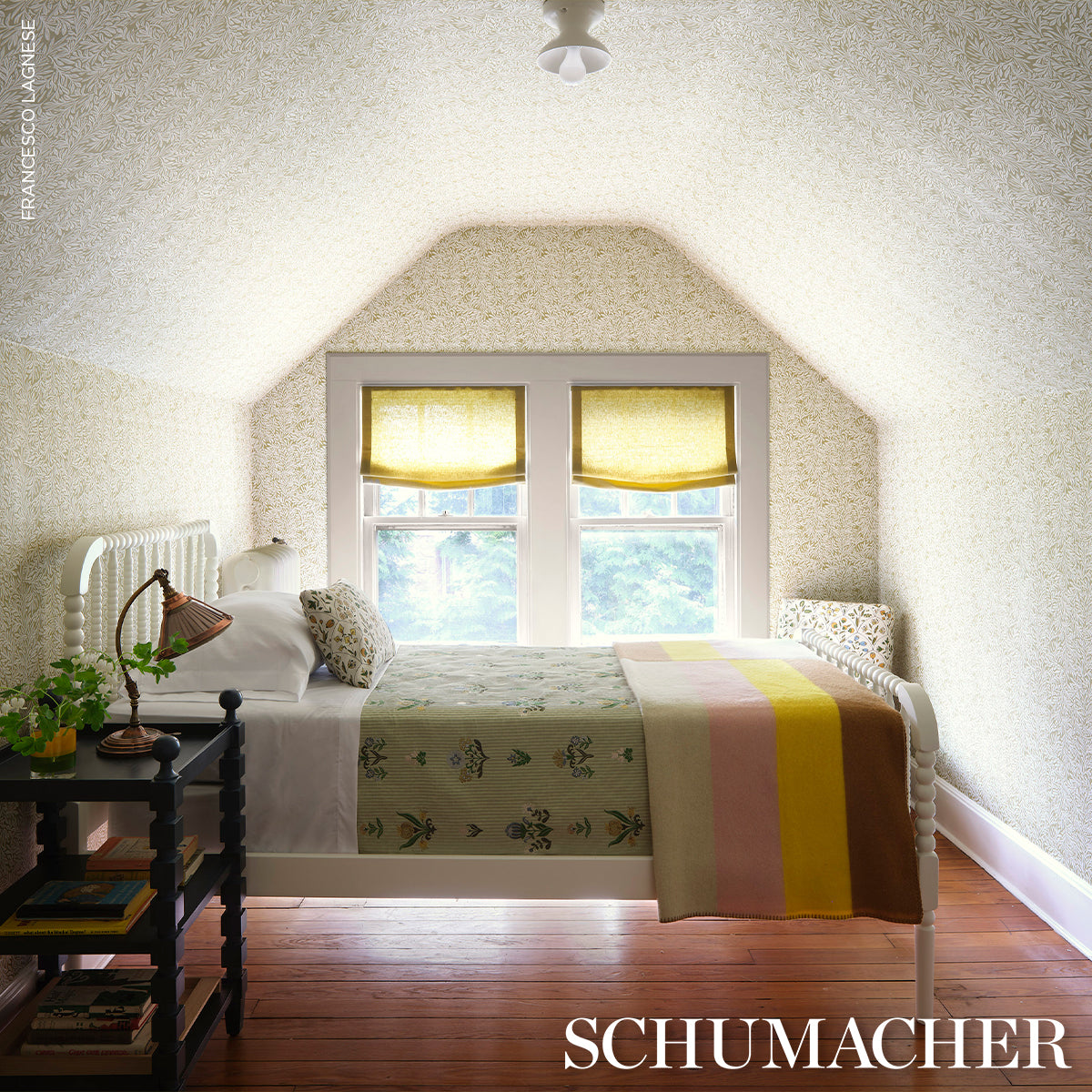 SCHUMACHER PERFECT BASICS: LINEN LANGE GLAZED LINEN PLAINS PLAINS CITRON - 69356