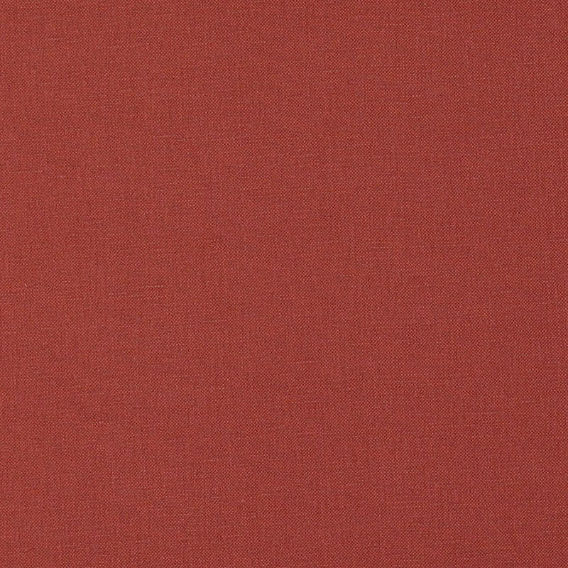 Brick-red woven fabric texture swatch for upholstery or apparel.