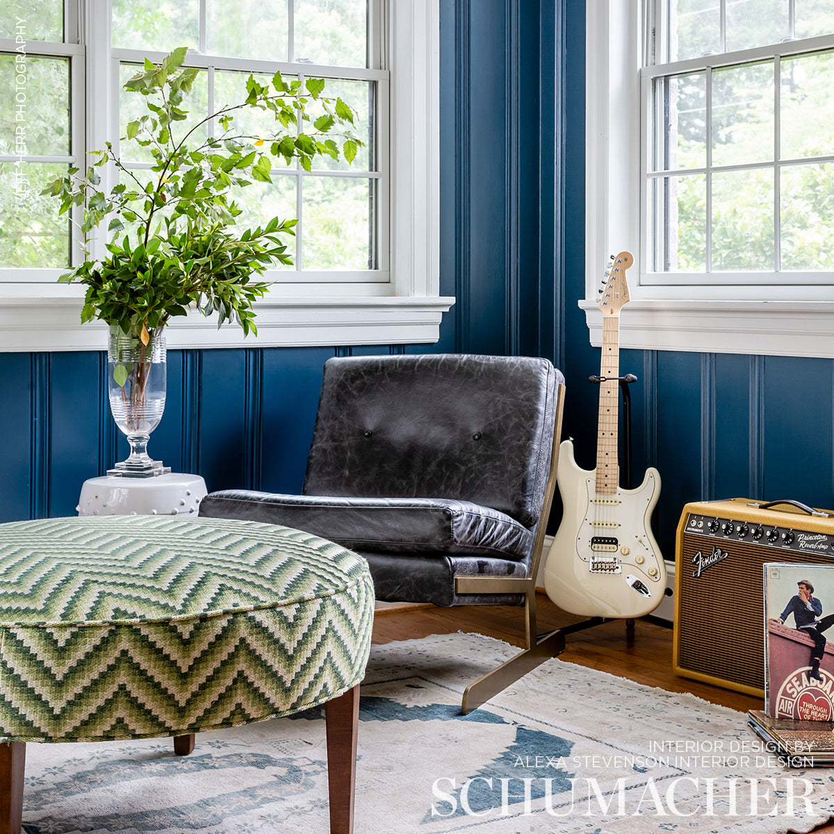 SCHUMACHER FABRIC ESSENTIALS: SMALL SCALE UPHOLSTERY FABRICS WILDER GRASS - 69800