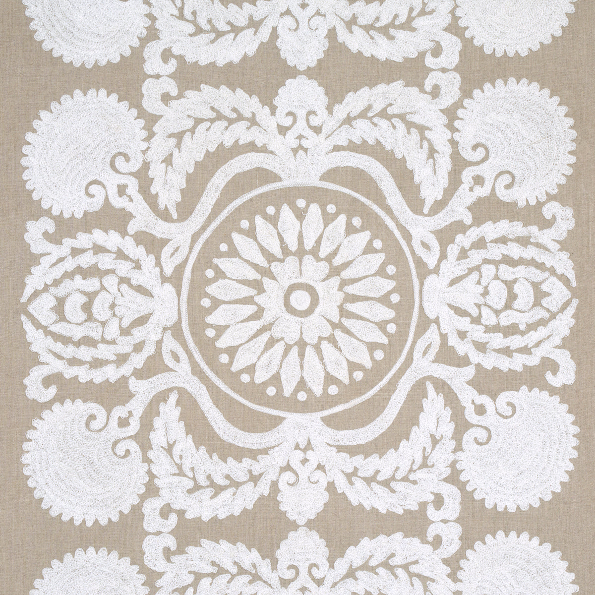 SCHUMACHER BOHEMIA CASTANET EMBROIDERY EMBROIDERIES EMBROIDERIES NATURAL - 70264