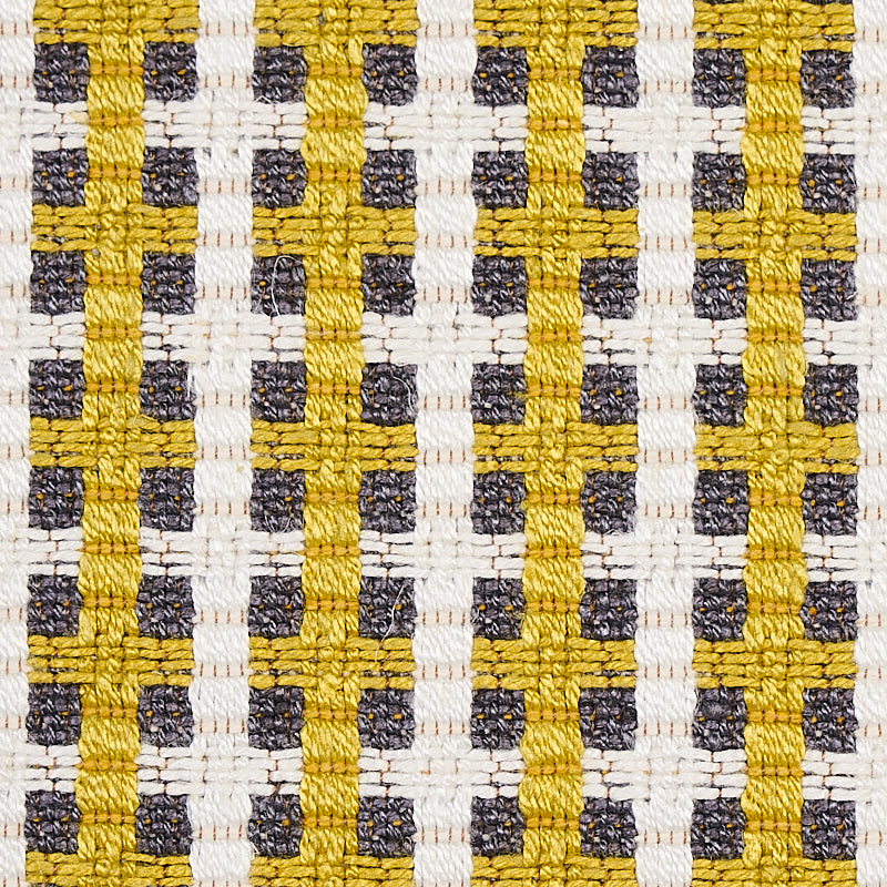 SCHUMACHER ESSENTIALS: SMALL SCALE UPHOLSTERY FABRICS CROSSTOWN PATTERN WOVENS PATTERN WOVENS CITRON - 70393