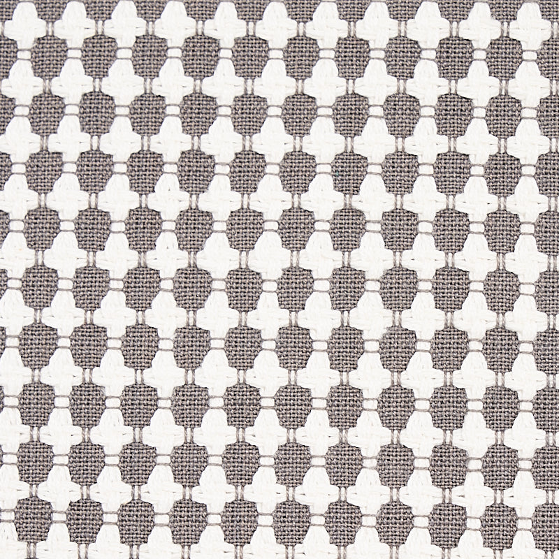 SCHUMACHER FABRIC ESSENTIALS: SMALL SCALE UPHOLSTERY FABRICS ZIPSTER GREY - 70527