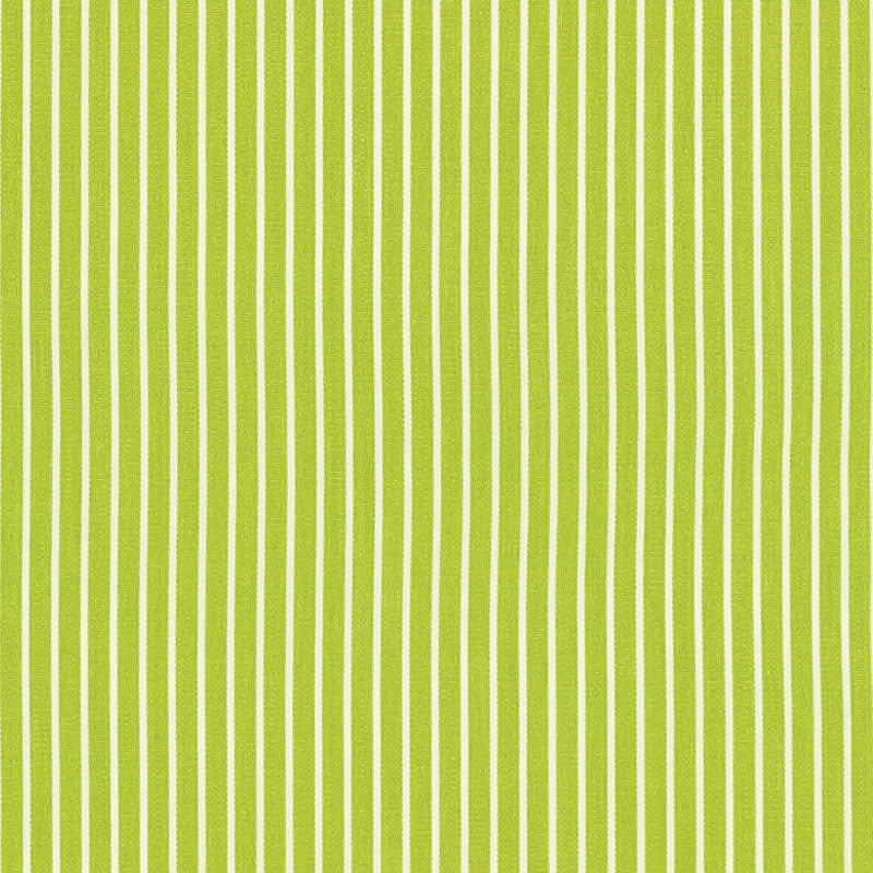 Lime green striped fabric with white vertical lines; bright modern textile pattern.