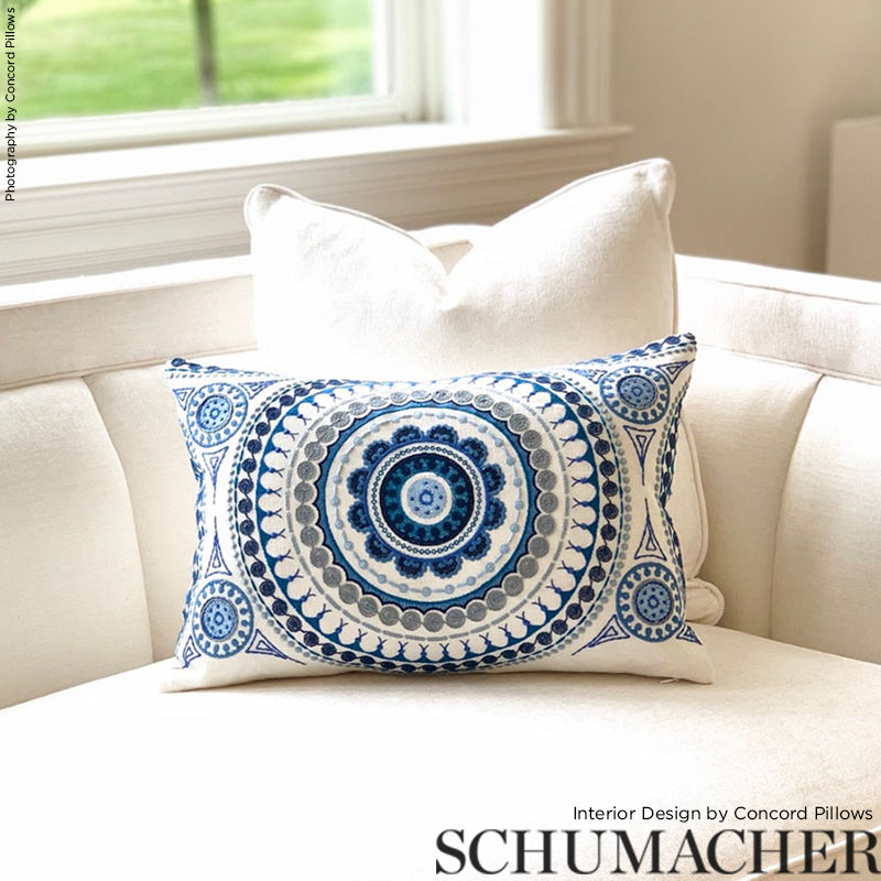 SCHUMACHER CARAVANNE IDRIS EMBROIDERY EMBROIDERIES EMBROIDERIES BLUES - 71952