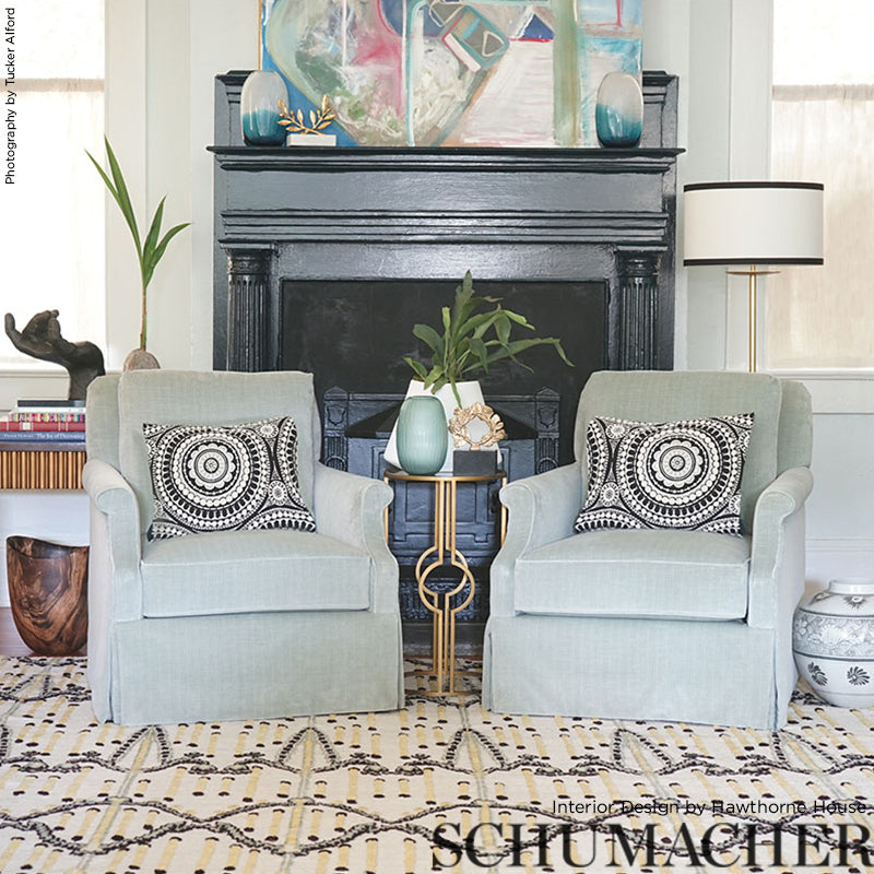 SCHUMACHER CARAVANNE IDRIS EMBROIDERY EMBROIDERIES EMBROIDERIES BLACK , IVORY - 71953