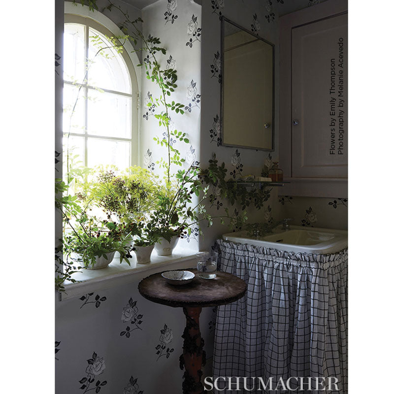 SCHUMACHER COUNTRY CHIC AGNES SHEER SHEERS & CASEMENTS SHEERS & CASEMENTS BLACKWORK - 72082