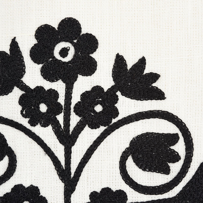 SCHUMACHER UNCOMMON THREADS TALITHA EMBROIDERY EMBROIDERIES,SHEERS & CASEMENTS EMBROIDERIES,SHEERS & CASEMENTS BLACKWORK - 72090
