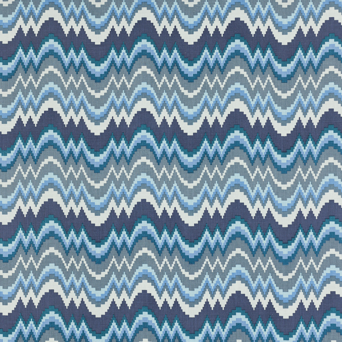 SCHUMACHER RAOUL TEXTILES FLAMESTITCH PRINTS PRINTS INDIGO - 720B59