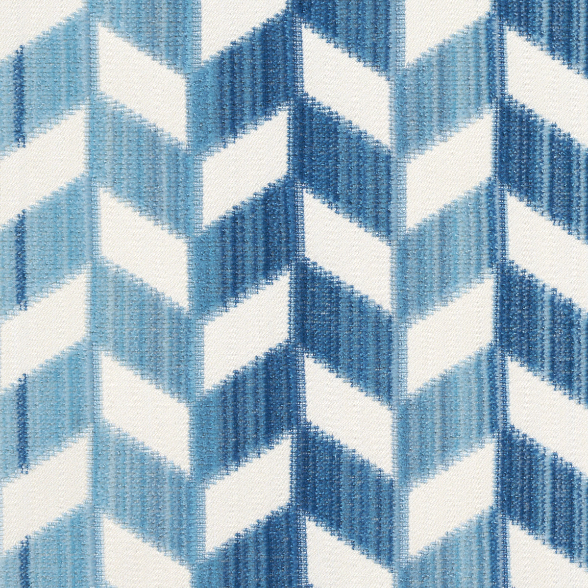 SCHUMACHER CUT & PATTERNED VELVETS CHEVRON STRI?? VELVET CUT VELVET,VELVETS CUT VELVET,VELVETS PORCELAIN - 72815