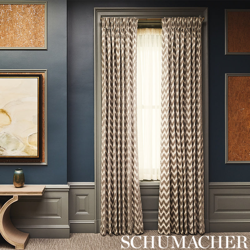 SCHUMACHER CUT & PATTERNED VELVETS CHEVRON VELVET CUT VELVET CUT VELVET BLUSH - 72840