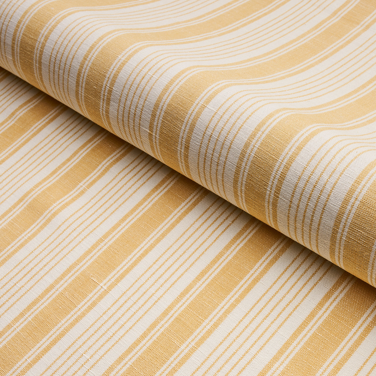 SCHUMACHER FABRIC MARK D. SIKES OJAI STRIPE YELLOW - 73006