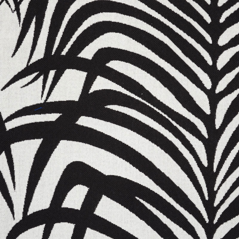 SCHUMACHER INDOOR/OUTDOOR II: PRINTS & WOVENS ZEBRA PALM INDOOR/OUTDOOR PATTERN WOVENS,HIGH PERFORMANCE,INDOOR/OUTDOOR PATTERN WOVENS,HIGH PERFORMANCE,INDOOR/OUTDOOR BLACK - 73173