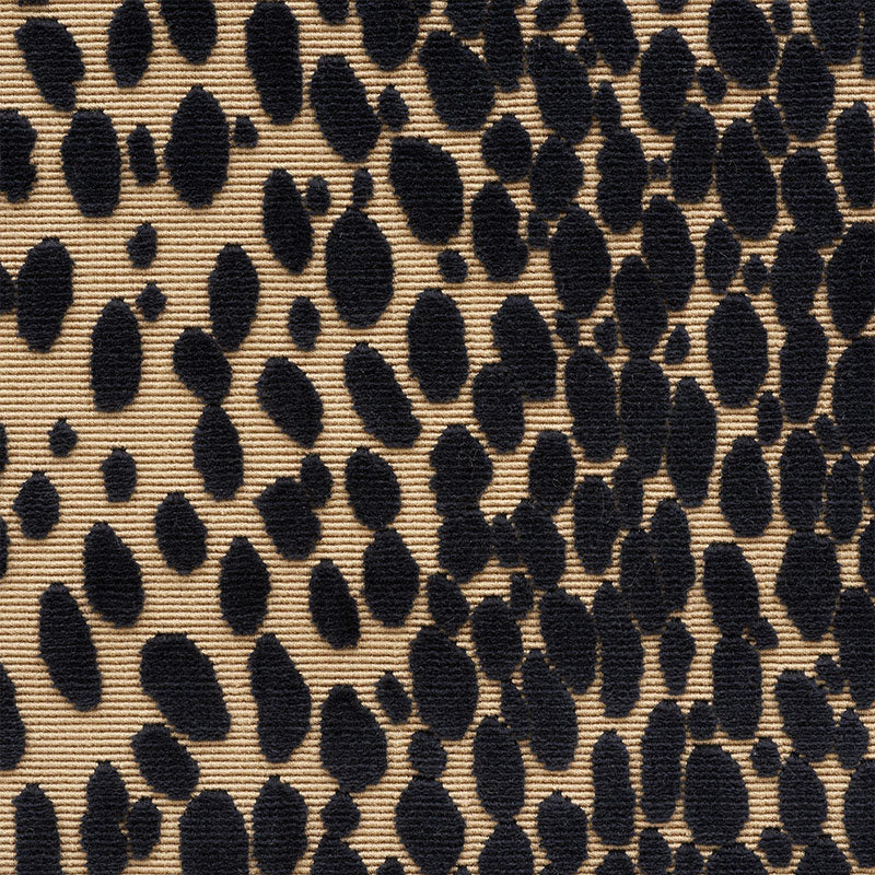SCHUMACHER FABRIC CUT & PATTERNED VELVETS CHEETAH VELVET EBONY - 73913
