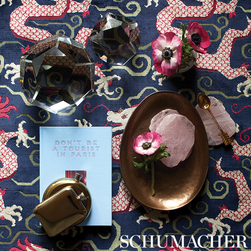 SCHUMACHER CUT & PATTERNED VELVETS BIXI VELVET VELVETS,CUT VELVET VELVETS,CUT VELVET SAPPHIRE - 73970