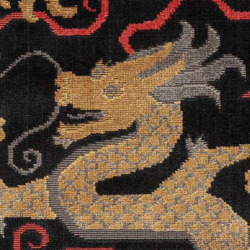 SCHUMACHER CUT & PATTERNED VELVETS BIXI VELVET CUT VELVET CUT VELVET ONYX - 73974