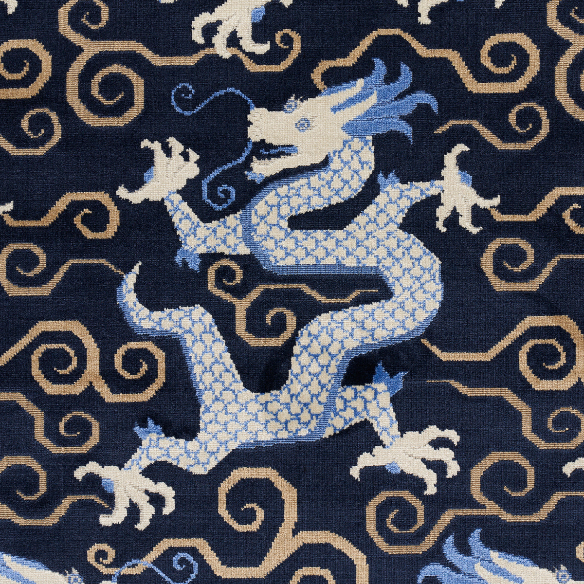 SCHUMACHER CUT & PATTERNED VELVETS BIXI VELVET CUT VELVET,VELVETS CUT VELVET,VELVETS MIDNIGHT BLUE - 73976