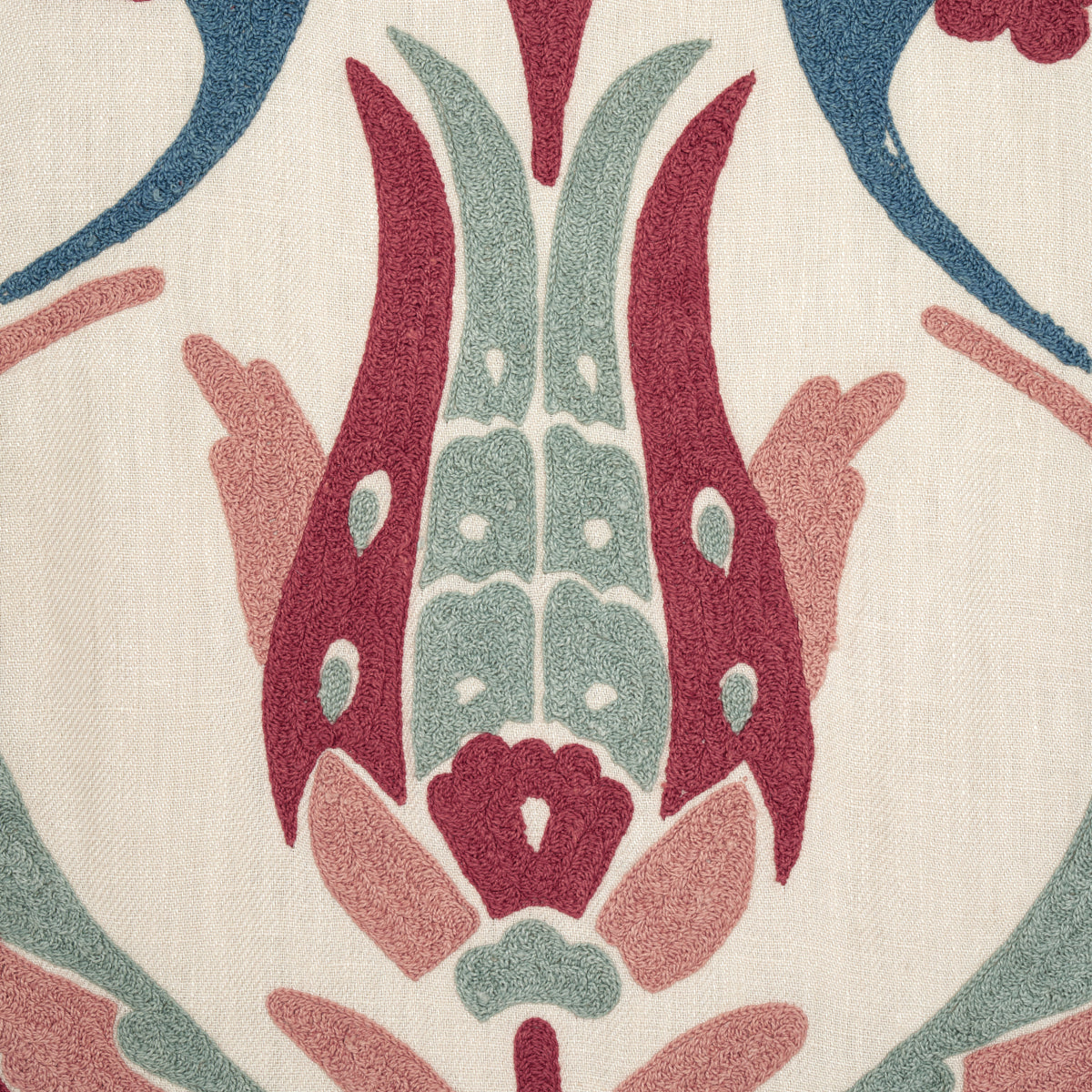 SCHUMACHER PALAMPORE ANAGADA EMBROIDERY EMBROIDERIES EMBROIDERIES DUSTY ROSE - 74140