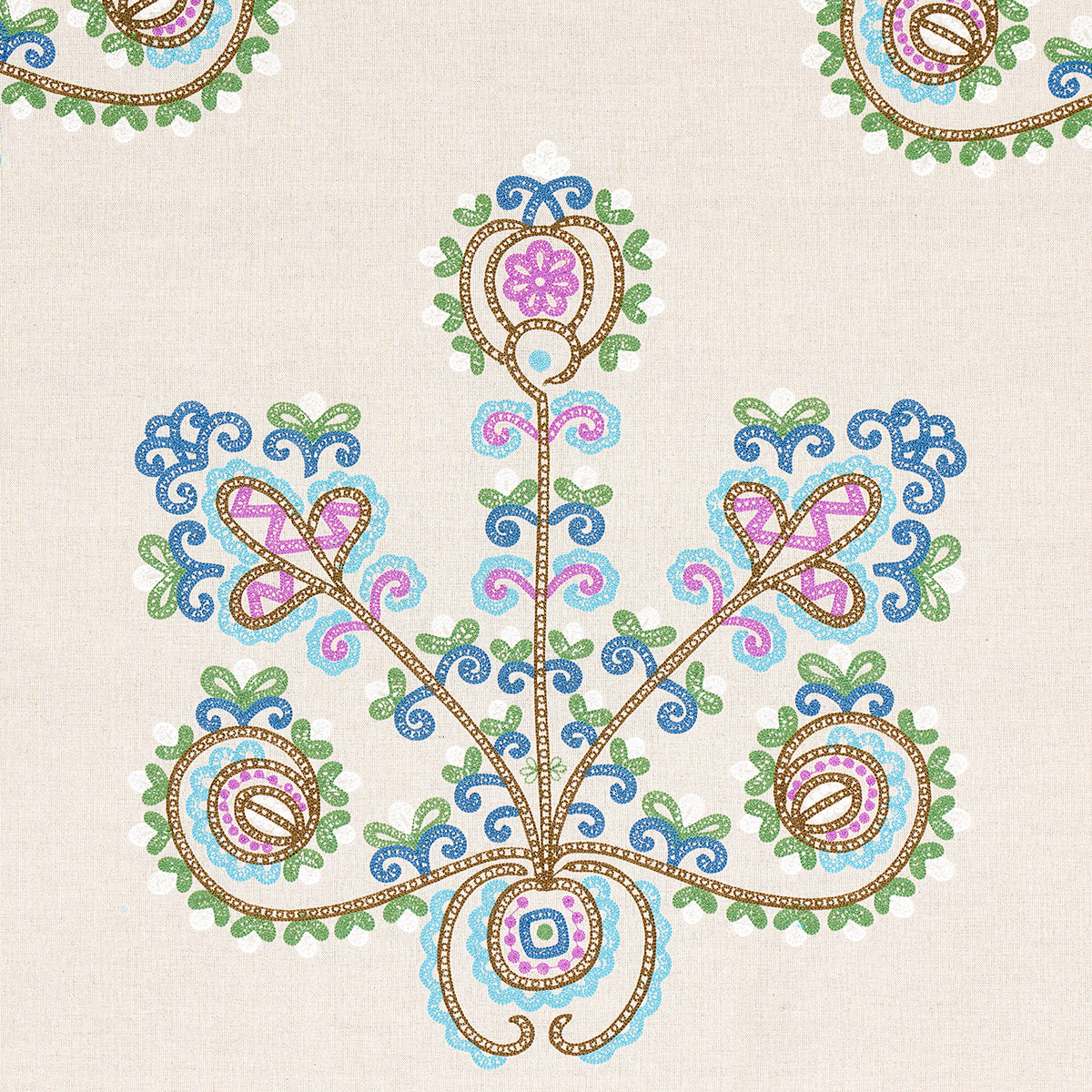 SCHUMACHER BOHEMIA ESTRELLA EMBROIDERY EMBROIDERIES EMBROIDERIES JEWEL - 74453