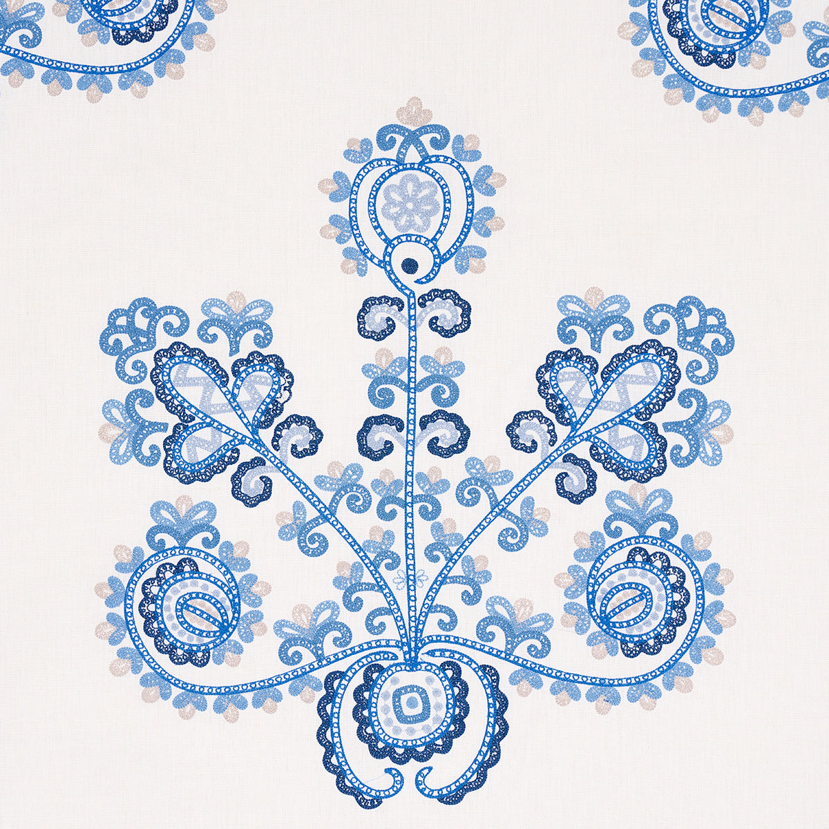 SCHUMACHER BOHEMIA ESTRELLA EMBROIDERY EMBROIDERIES EMBROIDERIES PORCELAIN - 74454