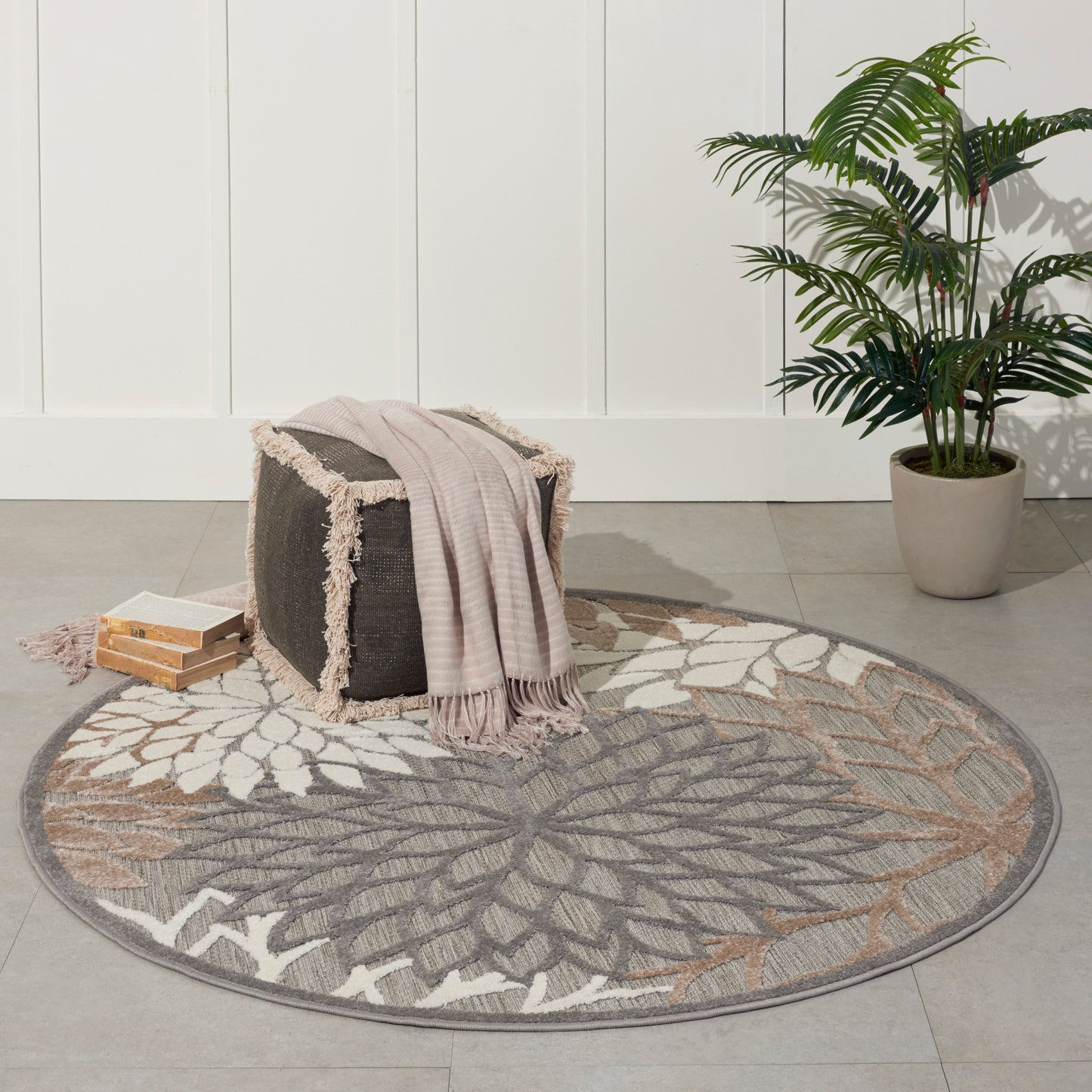 Nourison Rugs Nourison Home Tropical 5' X Round - 099446739049