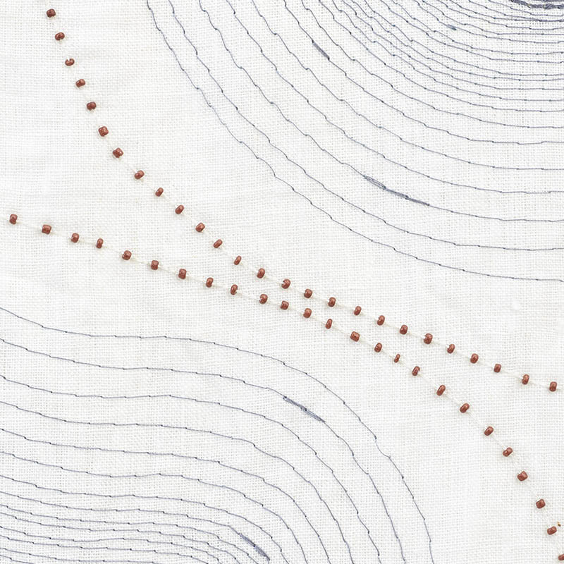 SCHUMACHER PATTERNED SHEERS & CASEMENTS TOPO BEADED SHEER SHEERS & CASEMENTS SHEERS & CASEMENTS SLATE - 75901