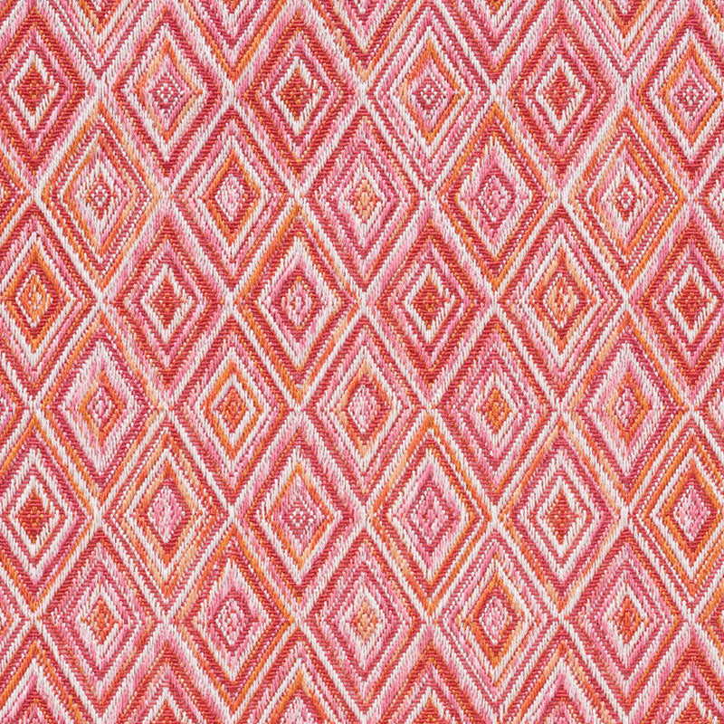 SCHUMACHER INDOOR/OUTDOOR: PRINTS & WOVENS DIAMOND STRIE INDOOR/OUTDOOR PATTERN WOVENS,HIGH PERFORMANCE,INDOOR/OUTDOOR PATTERN WOVENS,HIGH PERFORMANCE,INDOOR/OUTDOOR PINK , ORANGE - 75922