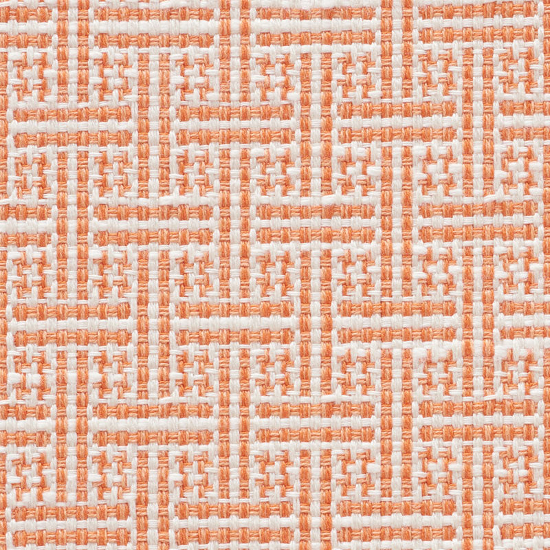 SCHUMACHER INDOOR/OUTDOOR: PRINTS & WOVENS BRICKELL INDOOR/OUTDOOR PATTERNED WOVENS,INDOOR/OUTDOOR,HIGH PERFORMANCE PATTERNED WOVENS,INDOOR/OUTDOOR,HIGH PERFORMANCE ORANGE - 75932