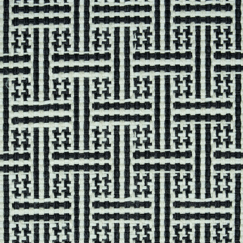 SCHUMACHER INDOOR/OUTDOOR: PRINTS & WOVENS BRICKELL INDOOR/OUTDOOR PATTERNED WOVENS,INDOOR/OUTDOOR,HIGH PERFORMANCE PATTERNED WOVENS,INDOOR/OUTDOOR,HIGH PERFORMANCE BLACK - 75935