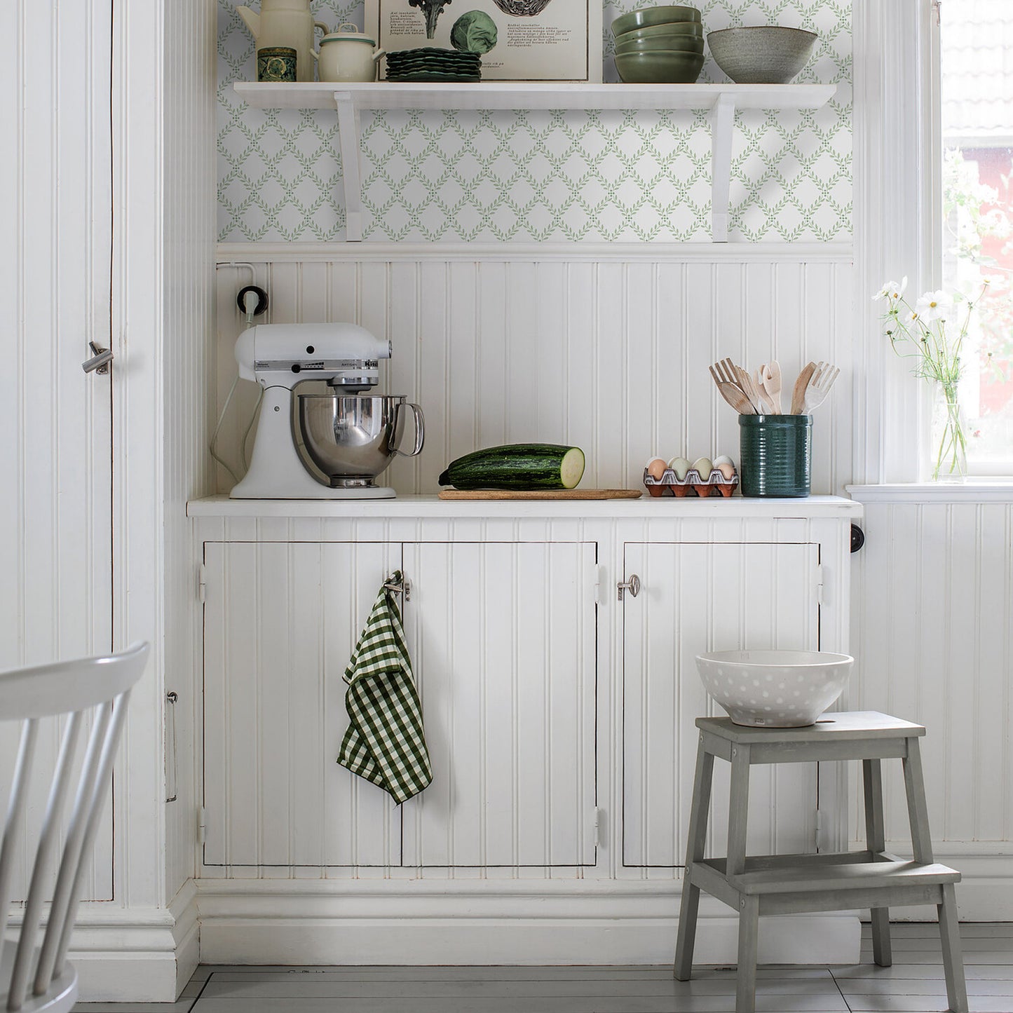 SCHUMACHER Borastapeter TRELLIS LEAVES LEAF - 7671