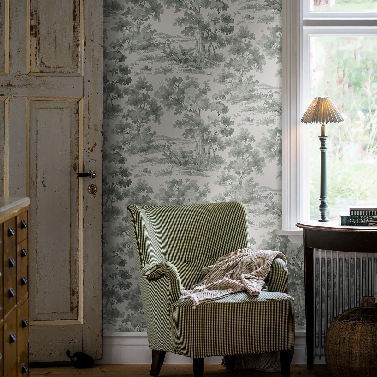 SCHUMACHER WALLCOVERING A COUNTRY LIFE COUNTRYSIDE MORNING GREEN - 7678