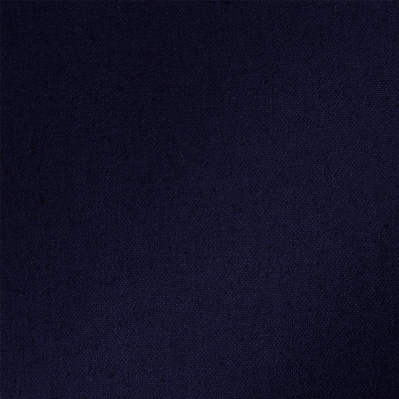 Dark navy fabric close-up texture; smooth weave, subtle grain, versatile for apparel or upholstery