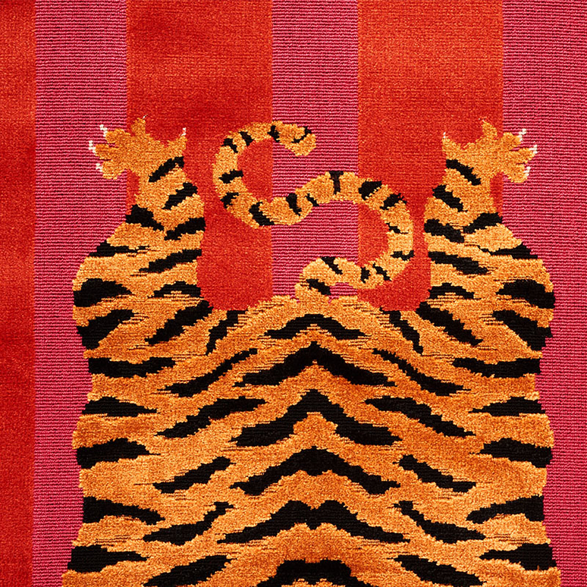 SCHUMACHER Johnson Hartig Jokhang Tiger Velvet CUT VELVET CUT VELVET Red , Pink - 77231