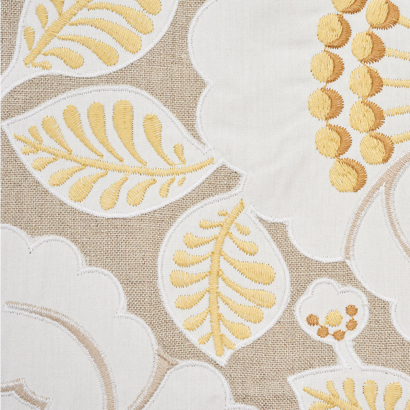 SCHUMACHER WALLFLOWERS JACKIE APPLIQU?? EMBROIDERY EMBROIDERIES EMBROIDERIES NATURAL - 77300