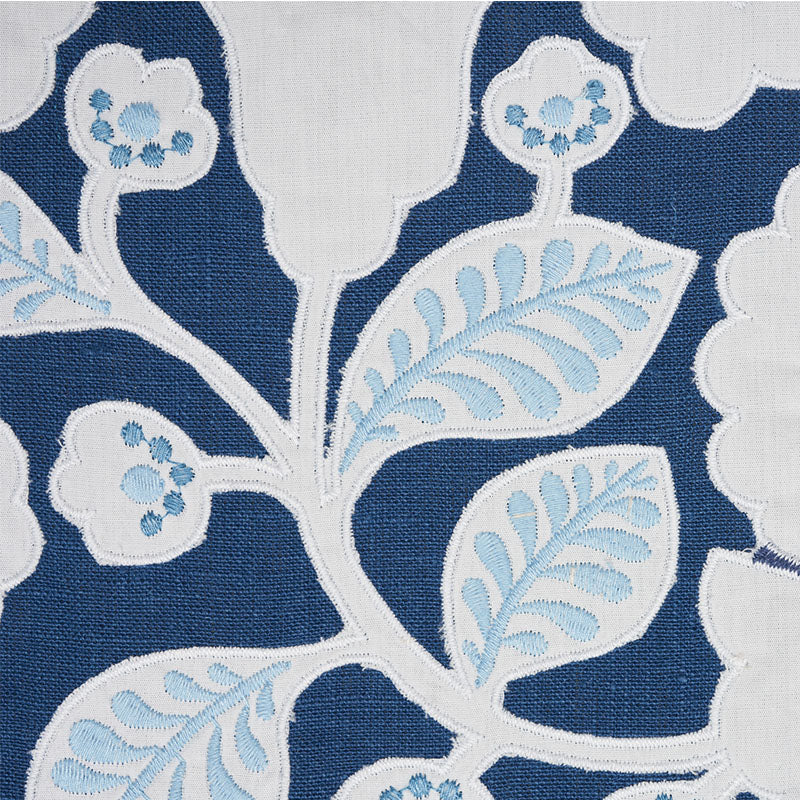 SCHUMACHER WALLFLOWERS JACKIE APPLIQU?? EMBROIDERY EMBROIDERIES EMBROIDERIES BLUE - 77301