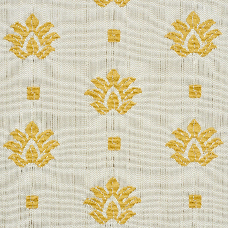 SCHUMACHER FABRIC NEW TRADITIONAL BRUNEL YELLOW - 77532