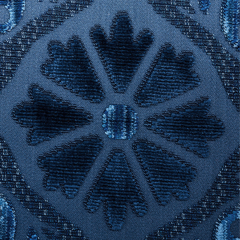 SCHUMACHER CUT & PATTERNED VELVETS SUZANI STRIE VELVET CUT VELVET CUT VELVET SAPPHIRE - 77640