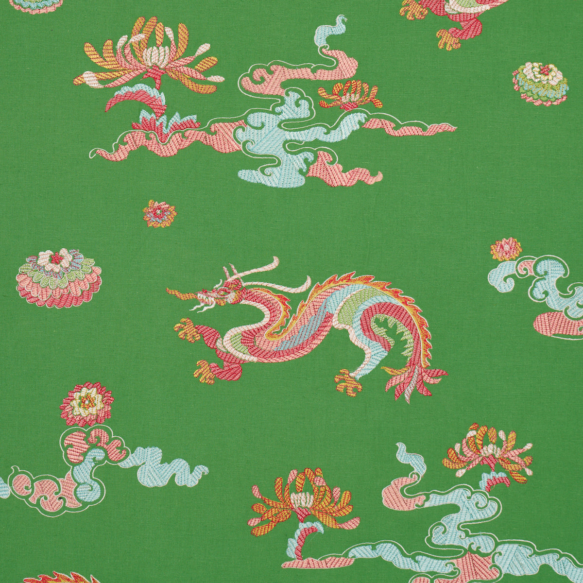 SCHUMACHER FIRE BREATHER Hanlun Dragon Embroidery EMBROIDERIES EMBROIDERIES GREEN - 78112