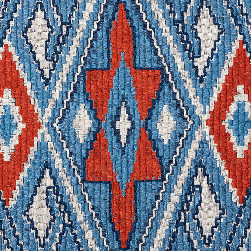 SCHUMACHER TRUE WEST Bayeta Embroidery WOVEN WOVEN BLUE , RED - 78150