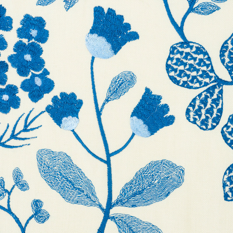 SCHUMACHER EXQUISITE EMBROIDERIES EMALINE EMBROIDERY EMBROIDERIES EMBROIDERIES BLUE - 78311