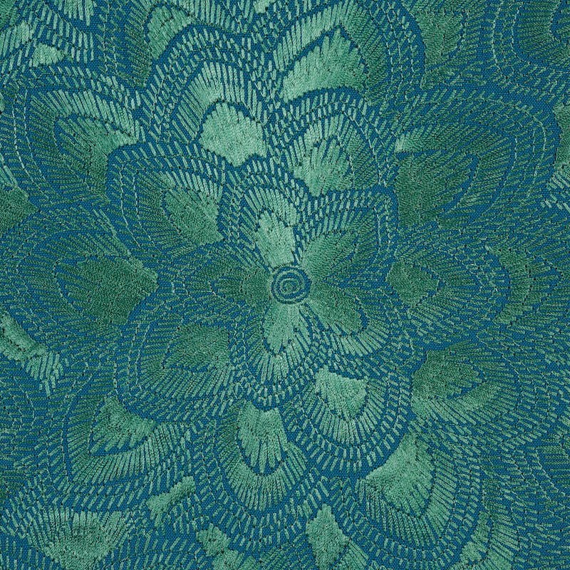 SCHUMACHER EXQUISITE EMBROIDERIES LOTUS EMBROIDERY EMBROIDERIES EMBROIDERIES JADE - 78342