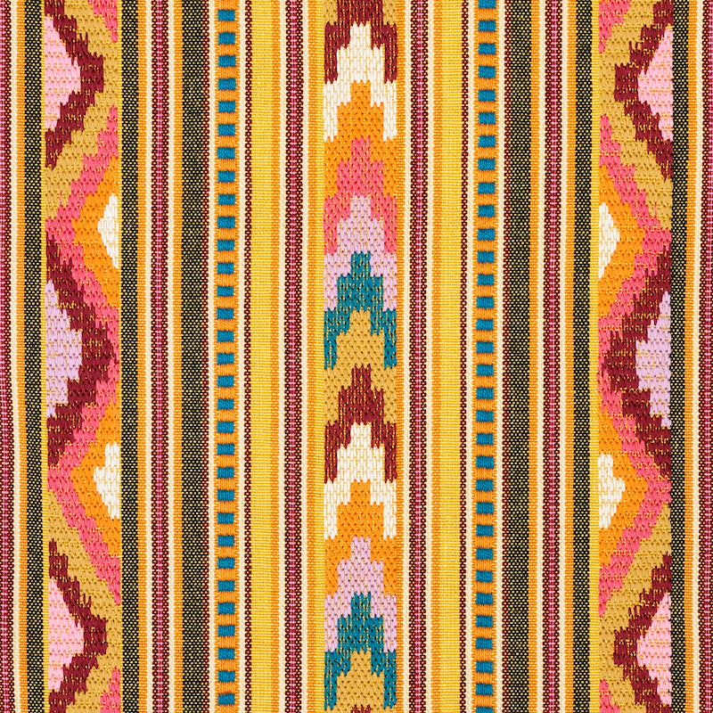 SCHUMACHER EXQUISITE EMBROIDERIES ZARZUELA STRIPE EMBROIDERY EMBROIDERIES EMBROIDERIES SAFFRON - 78391