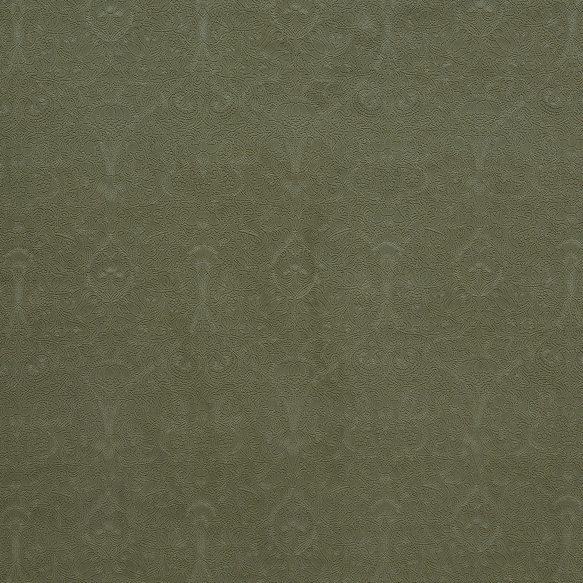 STOUT TEXTILES UPHOLSTERY,VELVET TRADITIONAL, FLORAL OLIVE - 7863-6