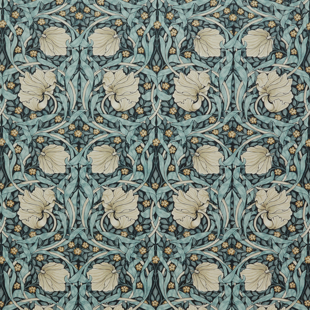 STOUT TEXTILES UPHOLSTERY,VELVET TRADITIONAL, FLORAL NAVY - 7871-3