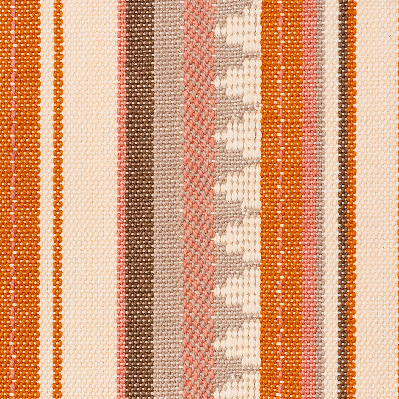 SCHUMACHER OPEN SKY ZUNI STRIPE PATTERN WOVENS PATTERN WOVENS ORANGE , PINK - 78732